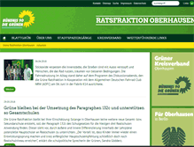 Tablet Screenshot of gruene-ratsfraktion-oberhausen.de